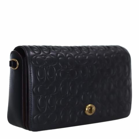 Sell Coach Signature Embossed Leather Dinky Black HuntStreet